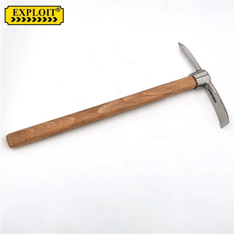 Factory price stainless steel pick axe garden farming pickaxes tools pickaxe with wooden handle