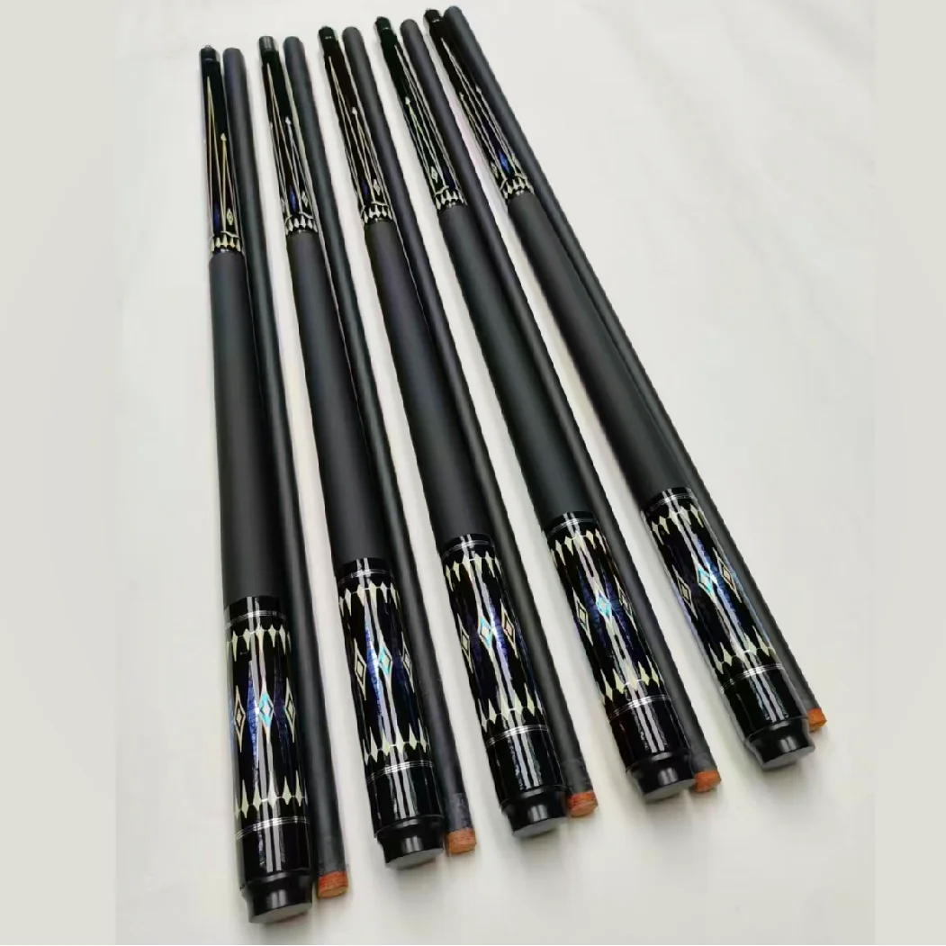 Hot sale good quality pool billiard cues carbon 1/2 jointed cues sticks