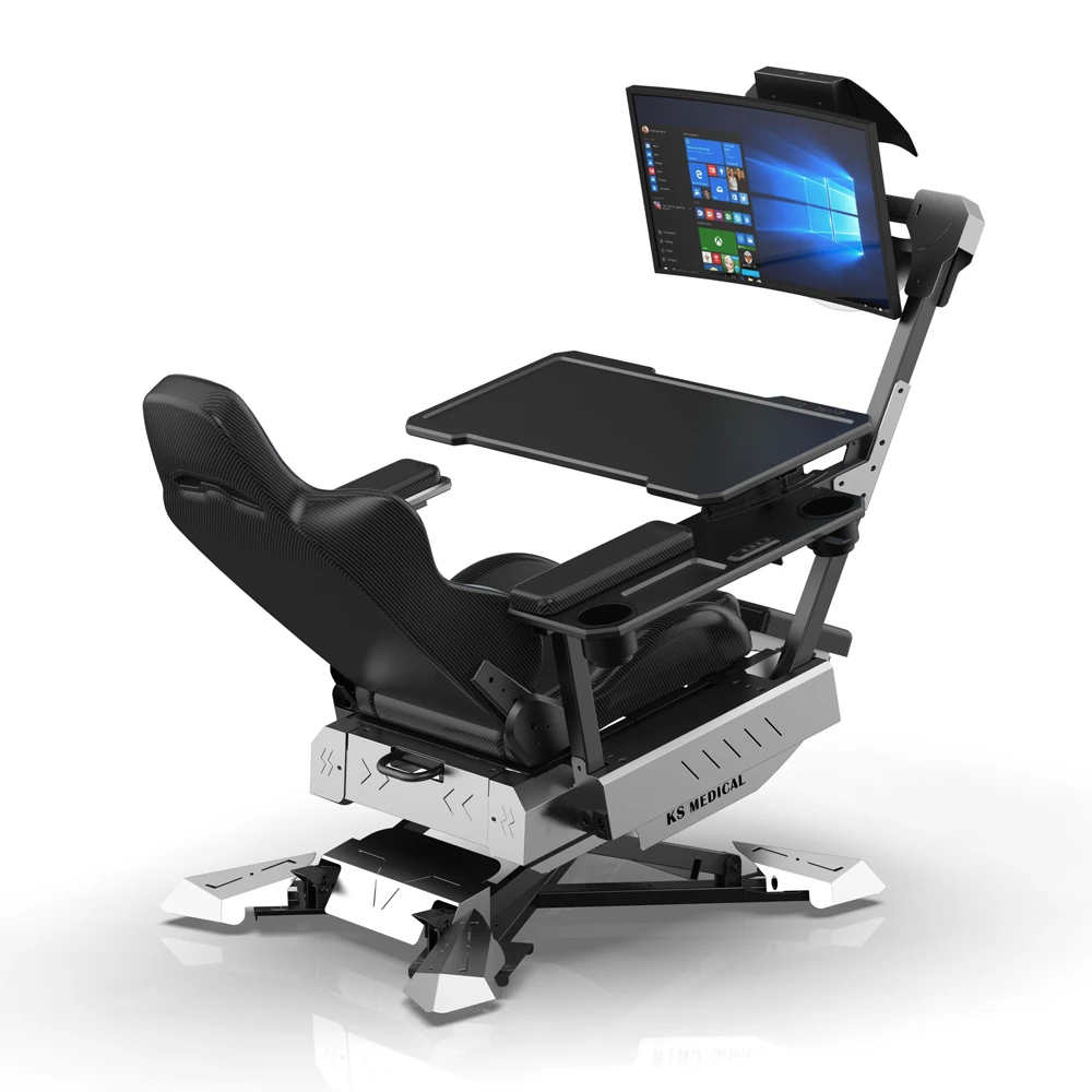 KSM-GCN2 Ergonomic Excellence Cockpit Gaming and Office Chair Computer Reclining Cockpit Gaming Chair with 2 Monitors