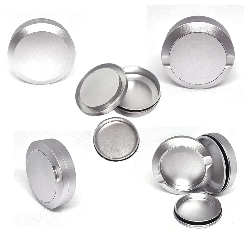 Premium CNC Machined Aluminum Snus Can Metal Snuffbox with Catch Lid Customized Logo 1/2 layers Snuff Can