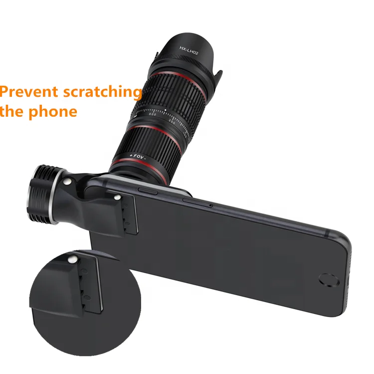 
Aipaxal Custom Present Universal Clip-on 5 in 1 12.8x 4K HD Telescopic Zoom Telephoto Phone Camera Lens for iPhone 