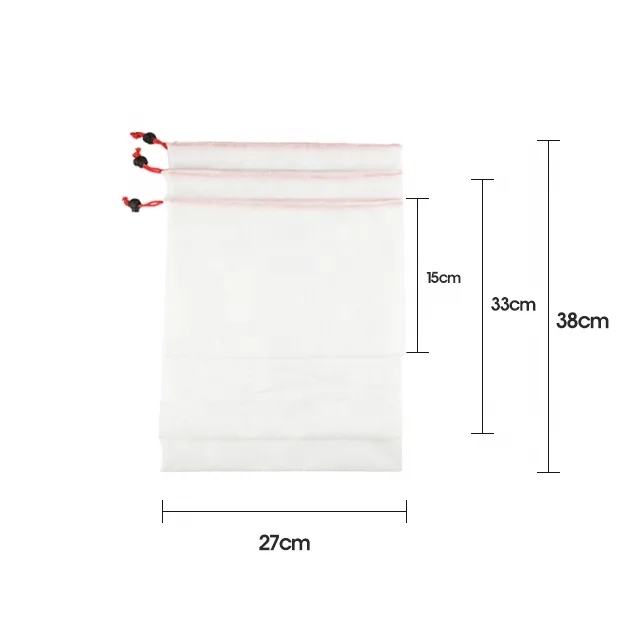 Custom Reusable Heavy Duty Shopping Packing ECO Mesh Bag Set 3pcs Of Organic Products