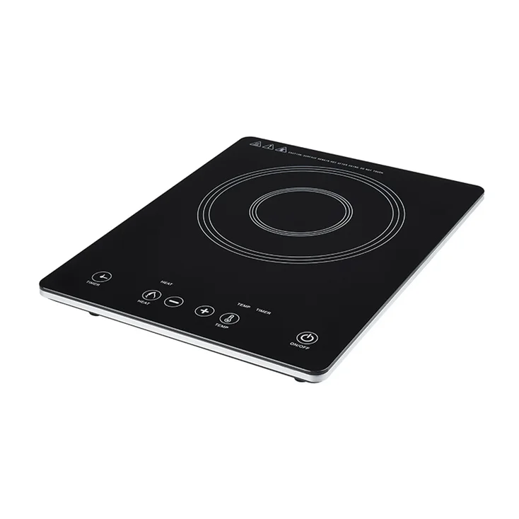 Glass top induction wok stove digital display touch control kitchen appliances mini portable induction wok stove cooker