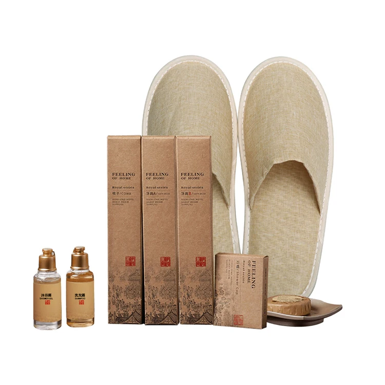 S&J Custom Logo Hotel Amenities Carton Packaging Set Bathroom Accessories Hotel Toiletries