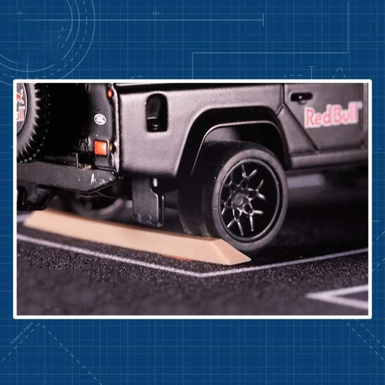 1/64 Parking Anti-Collision Strip Fender Stop Brake Space Limit Model Garage Scene Accessories White Mould Unpainted