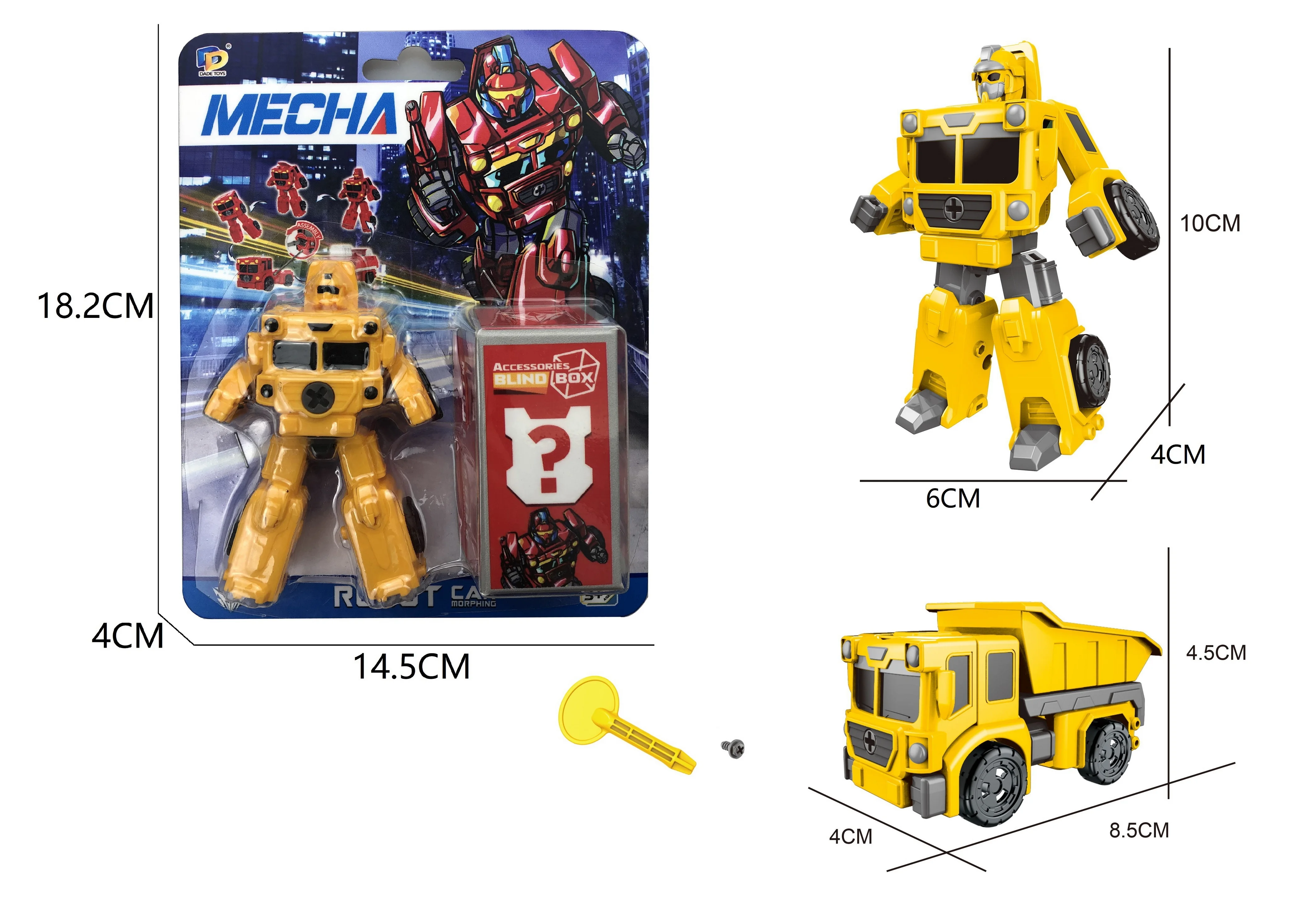 Hot Sale High Quality Transformation Robot For Children 2 in 1 Deformation Robot Educational Diy Robot Deformable Car Transform