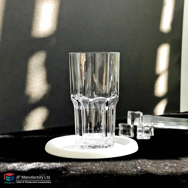reusable 460ml plastic polycarbonate water tumbler juice glass beer cup whiskey cup  for bar and restaurant