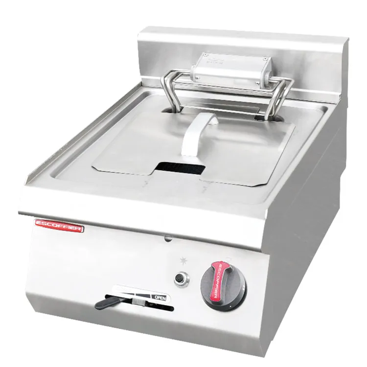 400mm depth commercial gas two tank fryer fried chicken chips double gas deep fryers machine