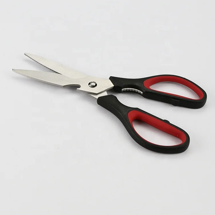 Sharp Durable Stainless Steel Kitchen Utility Balde PP+TPR Handle Scissor for Kitchen cutting