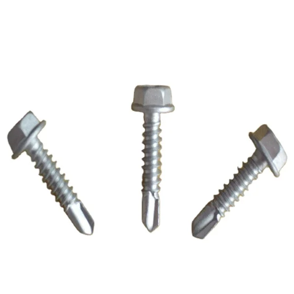 White Zinc Galvanized Metal Roofing Hex Flange Head Self Drilling and Self Tapping Screws with EPDM Washer for Steel Plate