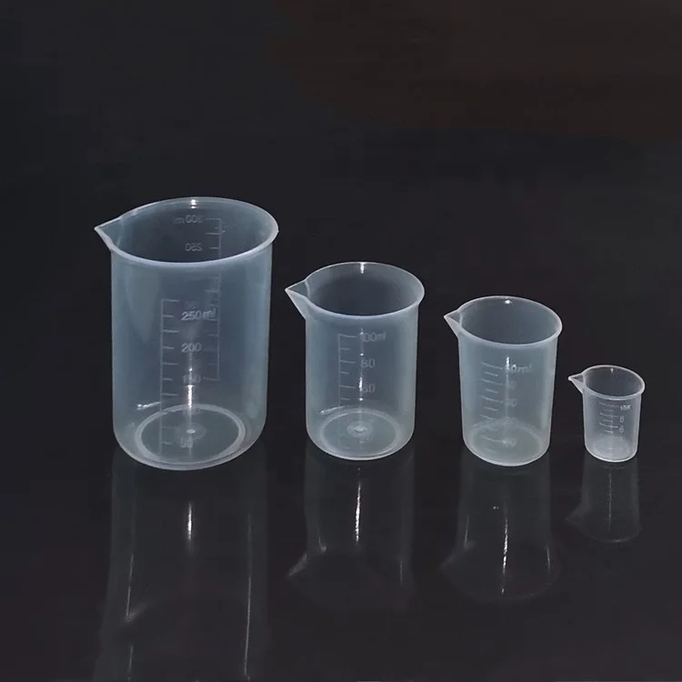 Heat resistant plastic science measuring beakers 250ml