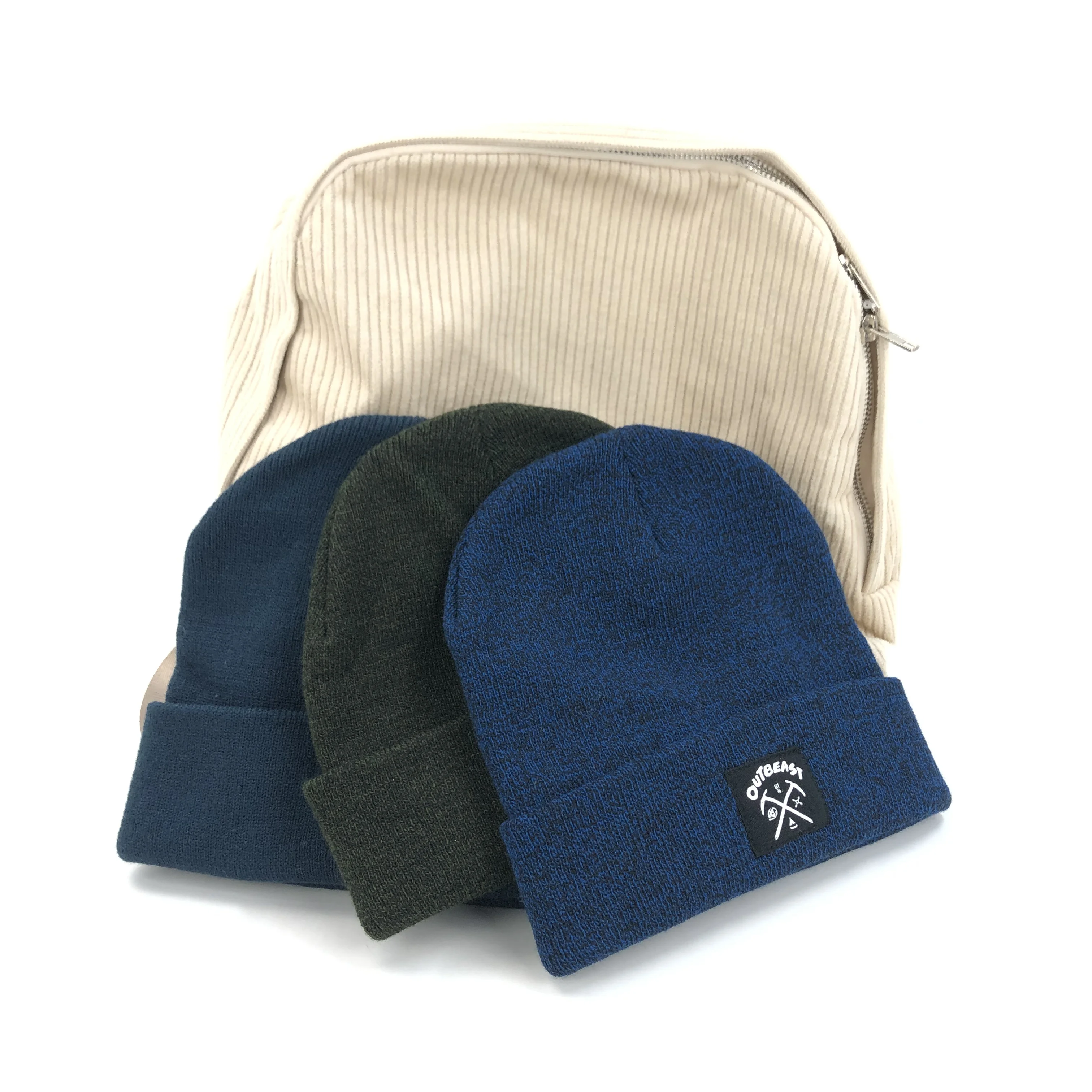 Knits Manufacturers Wholesale Acrylic Knitted winter Hats ,Flanged knitted melon-skin custom beanie hats for men