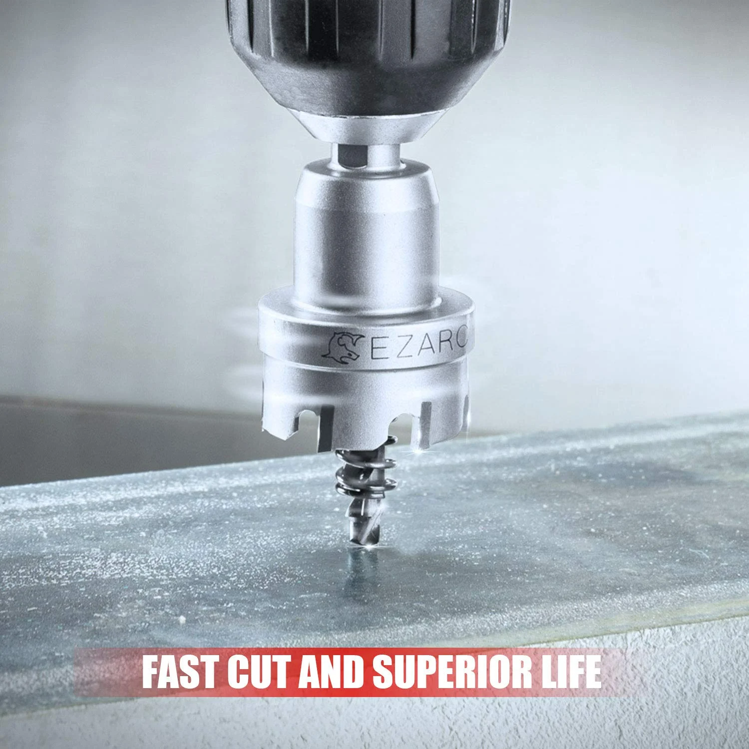 EZARC Carbide Hole Saw Heavy Duty, Hole Cutter for Stainless Steel, Sheet Metal 1-9/16' 40mm