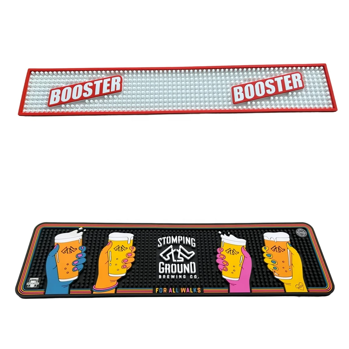Anti-slip customize bar accessories soft rubber jagermeister bar spill mat for bar cafe