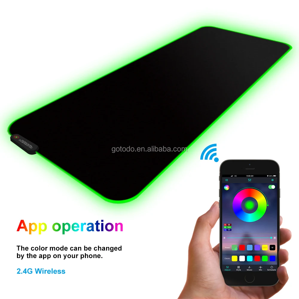 2021 Large size RGB gaming mouse pad flashing LED mice mat non-slip rubber base computer mousepad led mouse pads