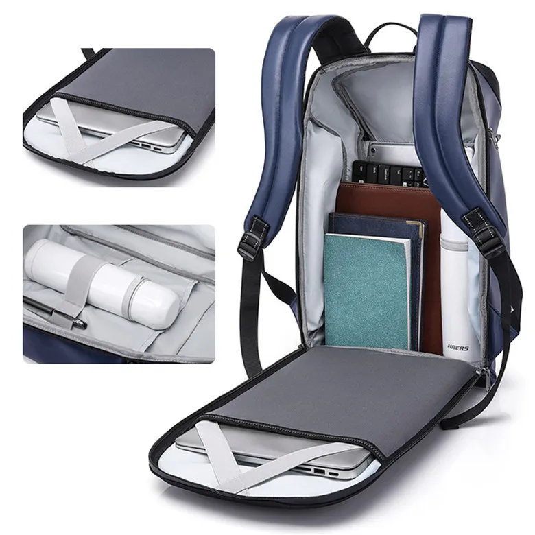 
XD new design bobby anti-theft travel backpack business laptop backpack leather 