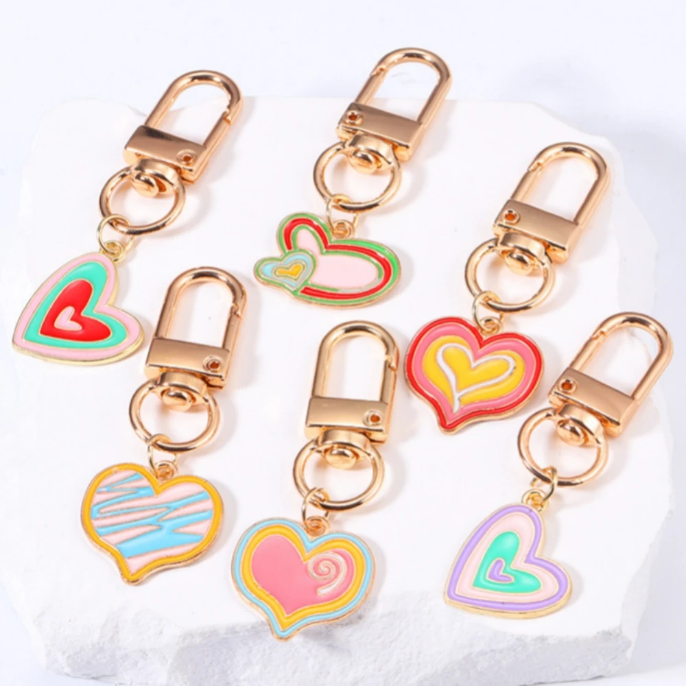 Promotional Keyholder Souvenirs Keyring Cute Flower Shape Metal Keychain Custom Logo Enamel Key Chain For Women Bag Accessories