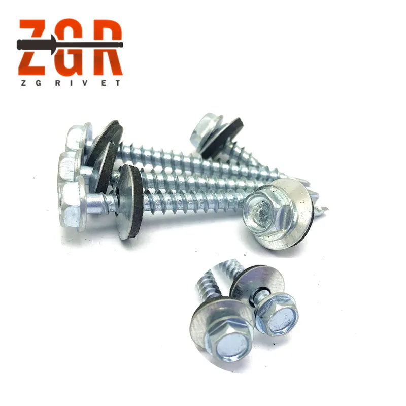 Поставка самосверлильных винтов с шестигранной головкой и шайбой EPDM