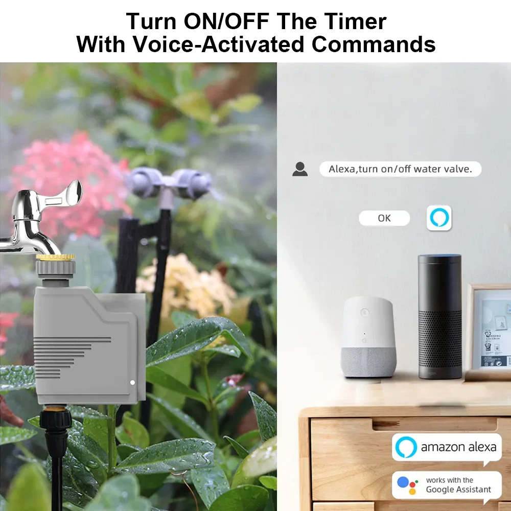 Tuya Zigbee Smart Garden Smart Watering Valve Low power consumption Lawn Timer Sprinkler Irrigation system Garden