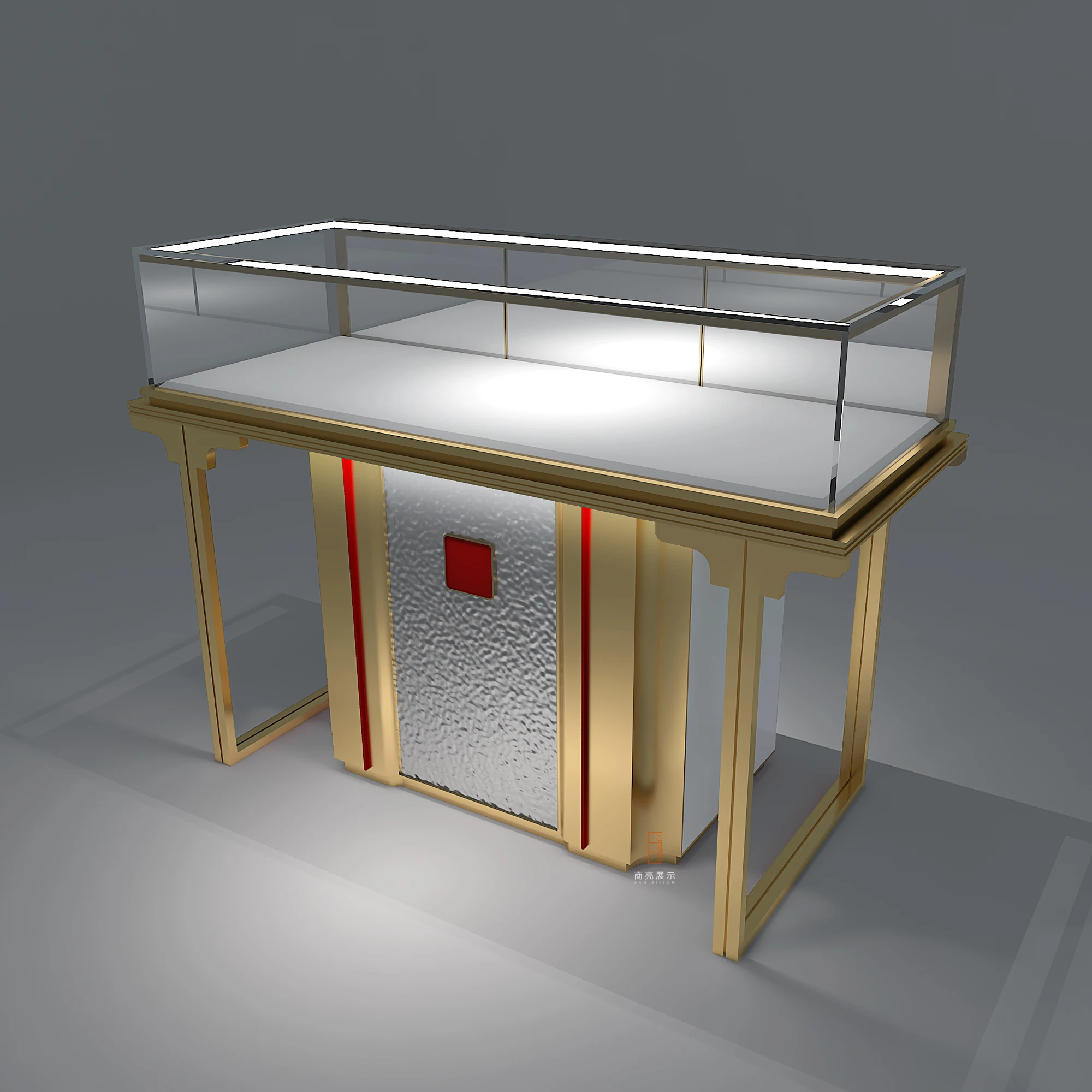 Support custom jewelry display cabinet jewelry showcase Glass luxurious exhibition stand for jewelry trinkets