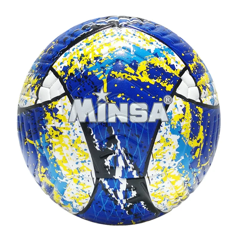 B7447 MINSA Professional Size 5 TPU Textured Thermal Bonded Molten Football Hot Sale Soccer Ball for Training and Match