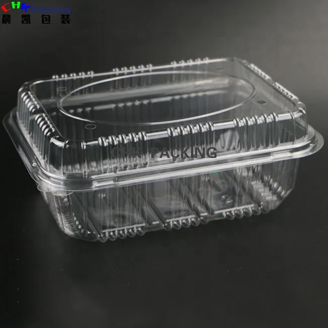 Clear Custom Logo/Size/Shape Accept Anti Fog Plastic Fresh Herbs Salad Clamshell Blister Punnet Packaging