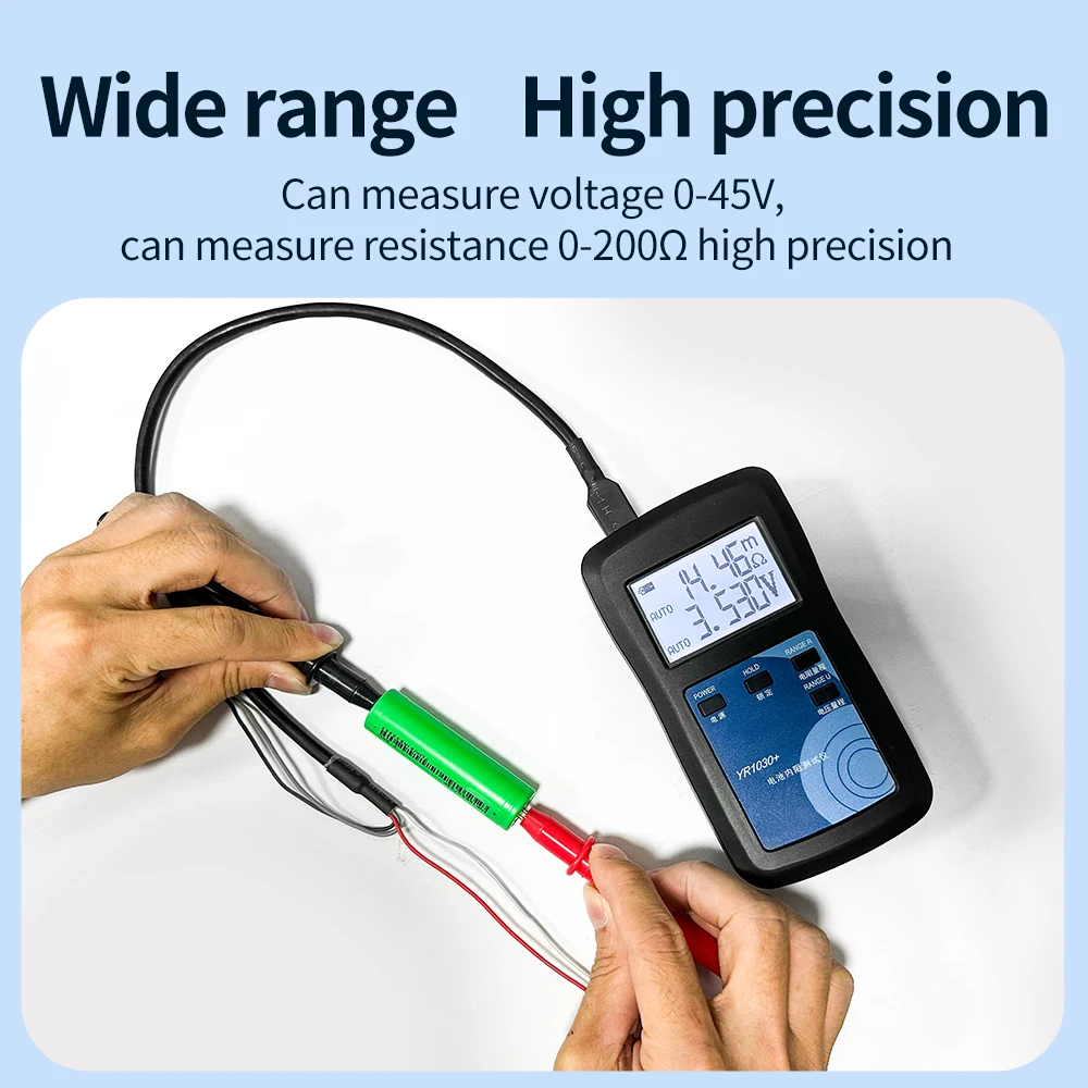 Digital Battery Tester YR1035 Lithium Battery Internal Resistance Tester Kit with High Sensitivity for Measuring Acid Lithium