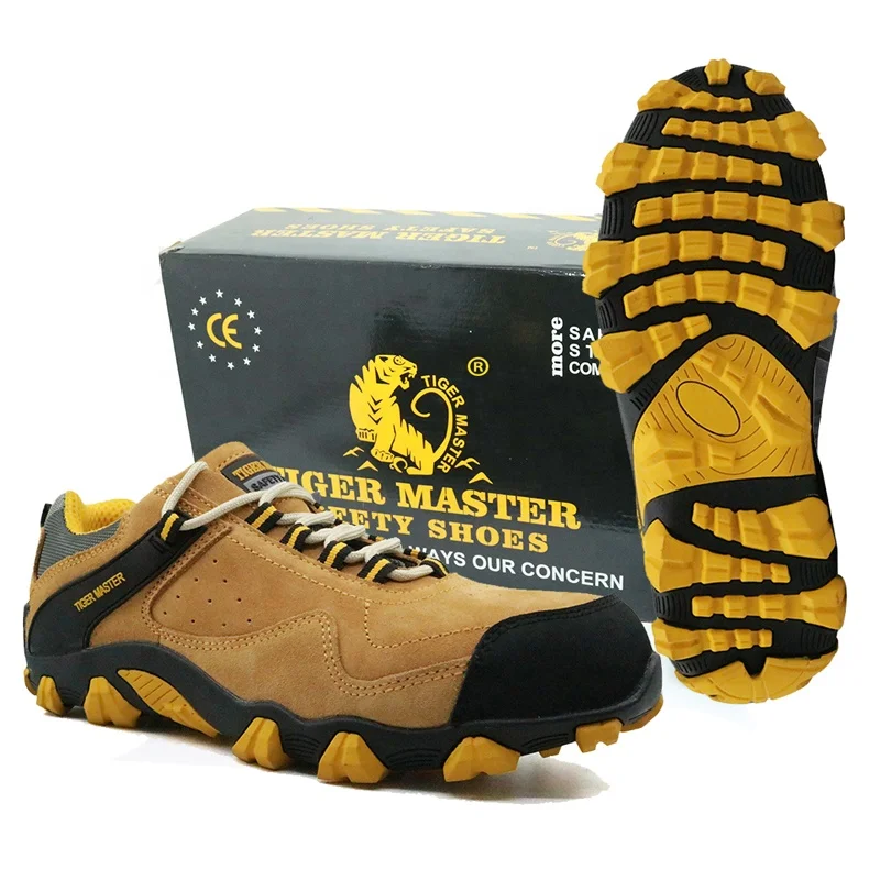 
CE approved steel toe cap fashionable suede leather oil acid resistant rubber sole sport safety shoes men work 