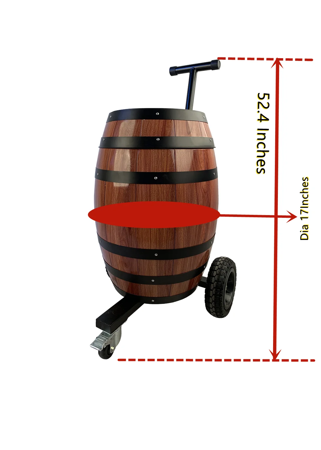 new product 2021 ice bucket wooden barrel wine cooler portable cooler box  tops seller camping cooler with wheels