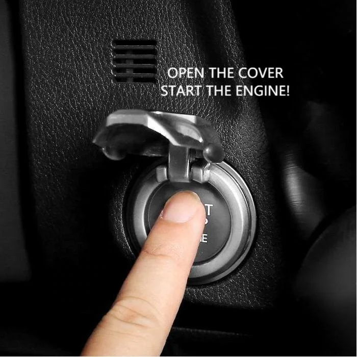 Iron Man Carbon Fiber Start Stop Cover Interior Engine Ignition Push Button Cover For Different Car Brands