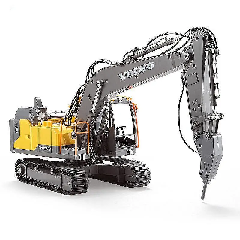 Двойной Орел игрушки E568-003 1/16 VOLVO лицензированных  Радиоуправляемый экскаватор с отделкой кристаллами захватить 3 в 1 игрушечный автомобиль подсветкой и звук пульт дистанционного