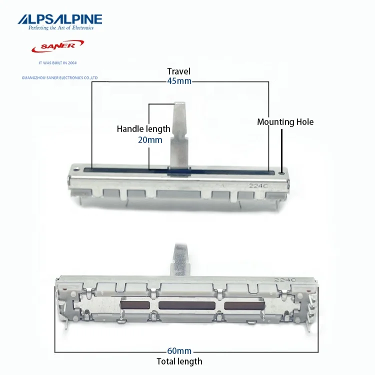 ALPS  RS4511DA4001 10KB  45mm Authorized agent genuine guarantee Slide potentiometers faders