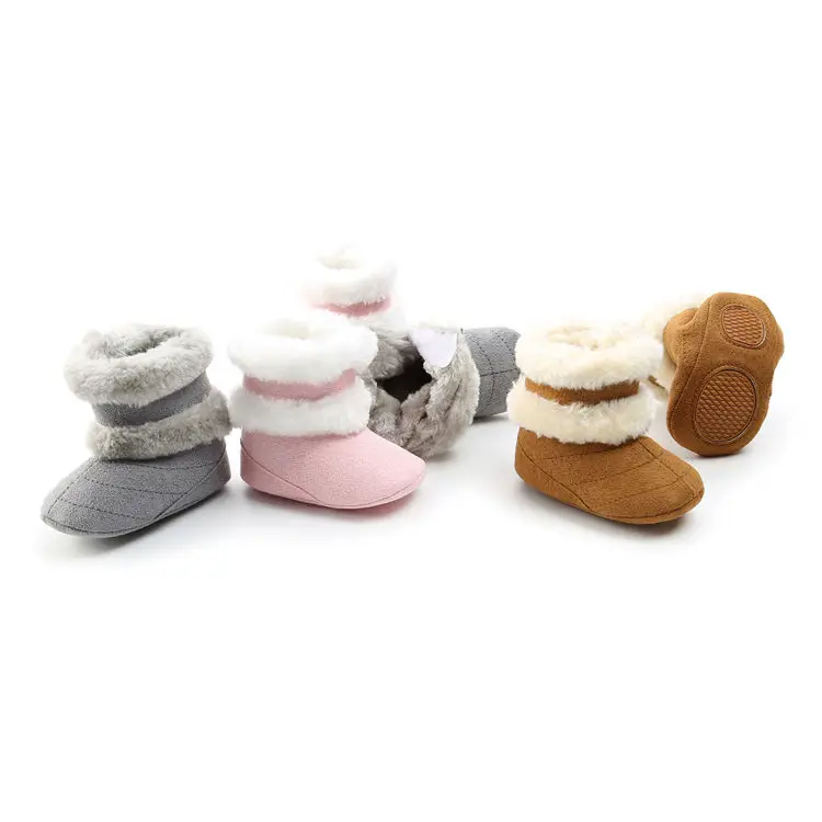 2021 High Fashion Designer Kid Infant Newborn Baby Cute  Soft Cotton Thermal fall Winter Snow Prewalker Toddler Girls Boots Boy
