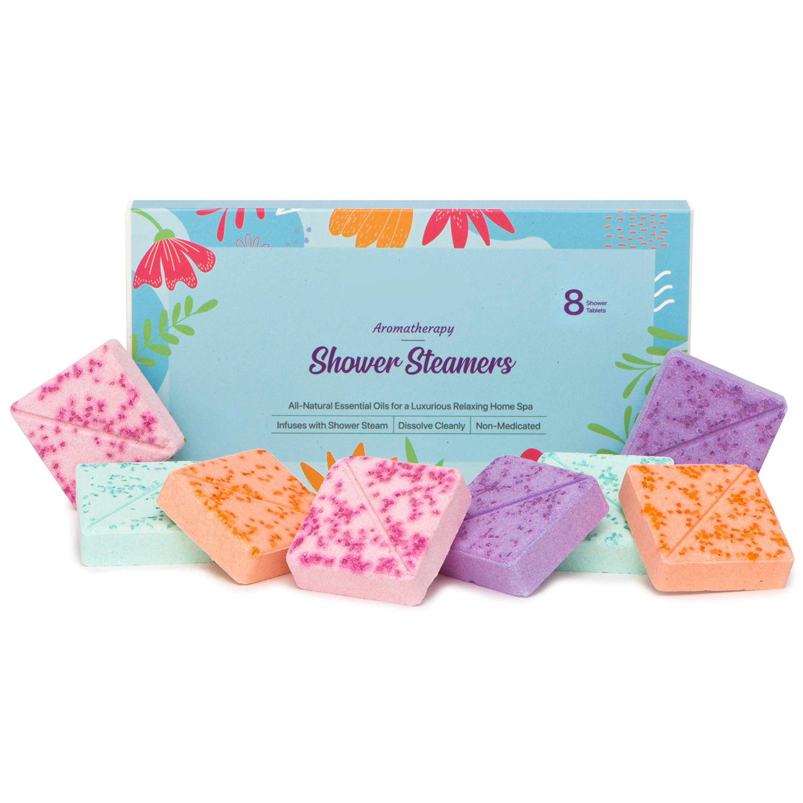 Essential Oil Aromatherapy Natural Vegan Organic Square Shape Shower Steamers Of  Custom Gift Set