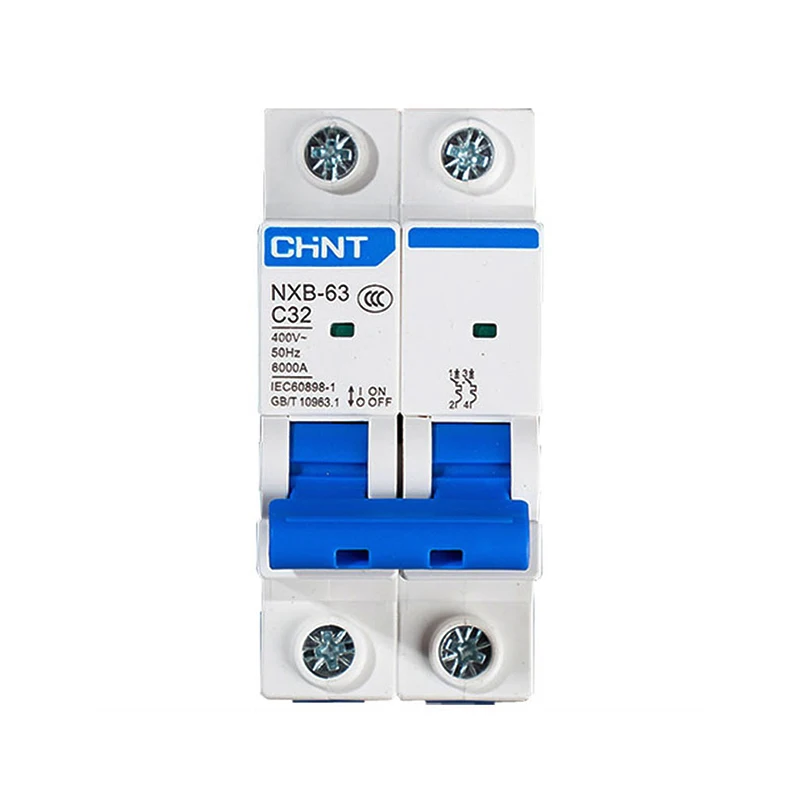 CHINT NXB-63 2P 63A MCB Circuit Breaker Chint MCB MCCB Disjoncteur Double Pole 63A 100A MCB 2P 32A Breaker NB1 NB7