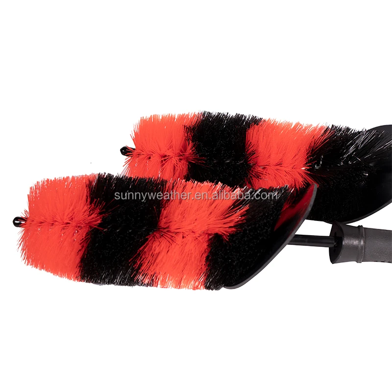 Red Long Soft Bristle Car Wheel Rim Tire Detail Cleaning Brush Multipurpose Use For Wheels Brushes