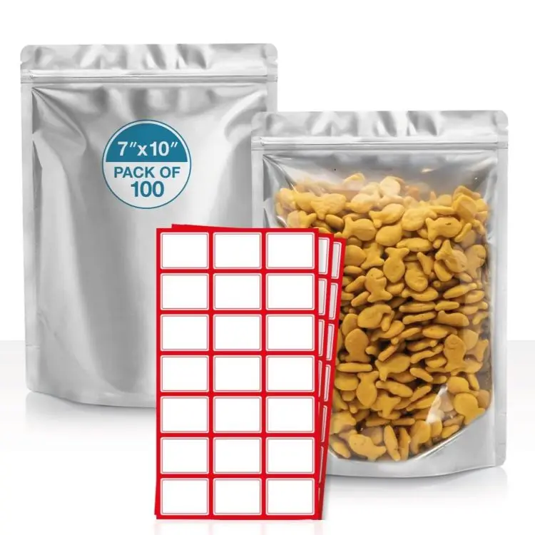 Ready-Made Products Zip Lock Stadn up Plastic Food Packaging Yin and Yang Self-Standing Zipper Bag