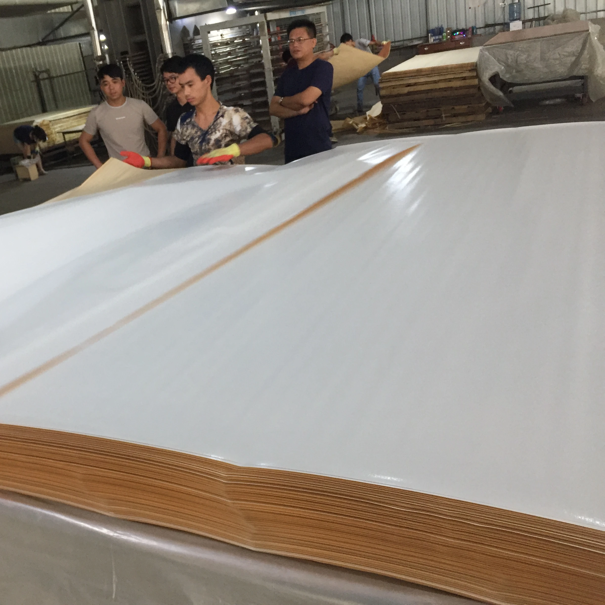 White melamine laminated plywood HPL laminated booard plywood veneer 16 18