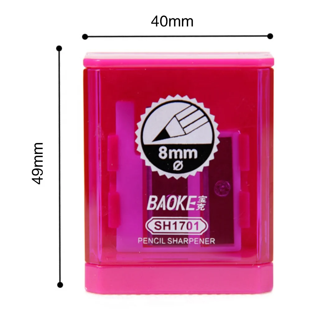 BAOKE 1PC 2 holes plastic pencil sharpeners manual for Art Suppliers/Student/School/Stationery