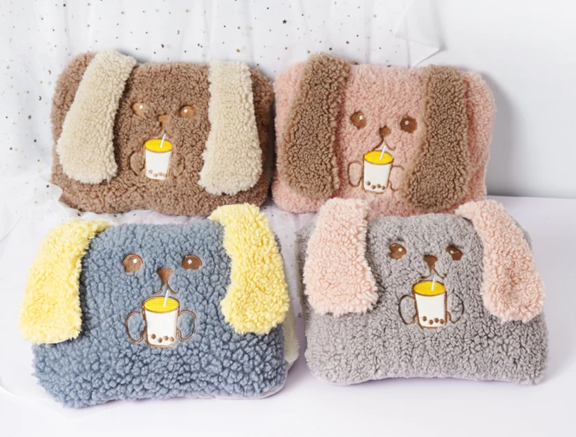Lesheros Explosion-Proof Cute Cartoon Plush Hand Warmer Rechargeable Cartoon Electric Hot Water Bag