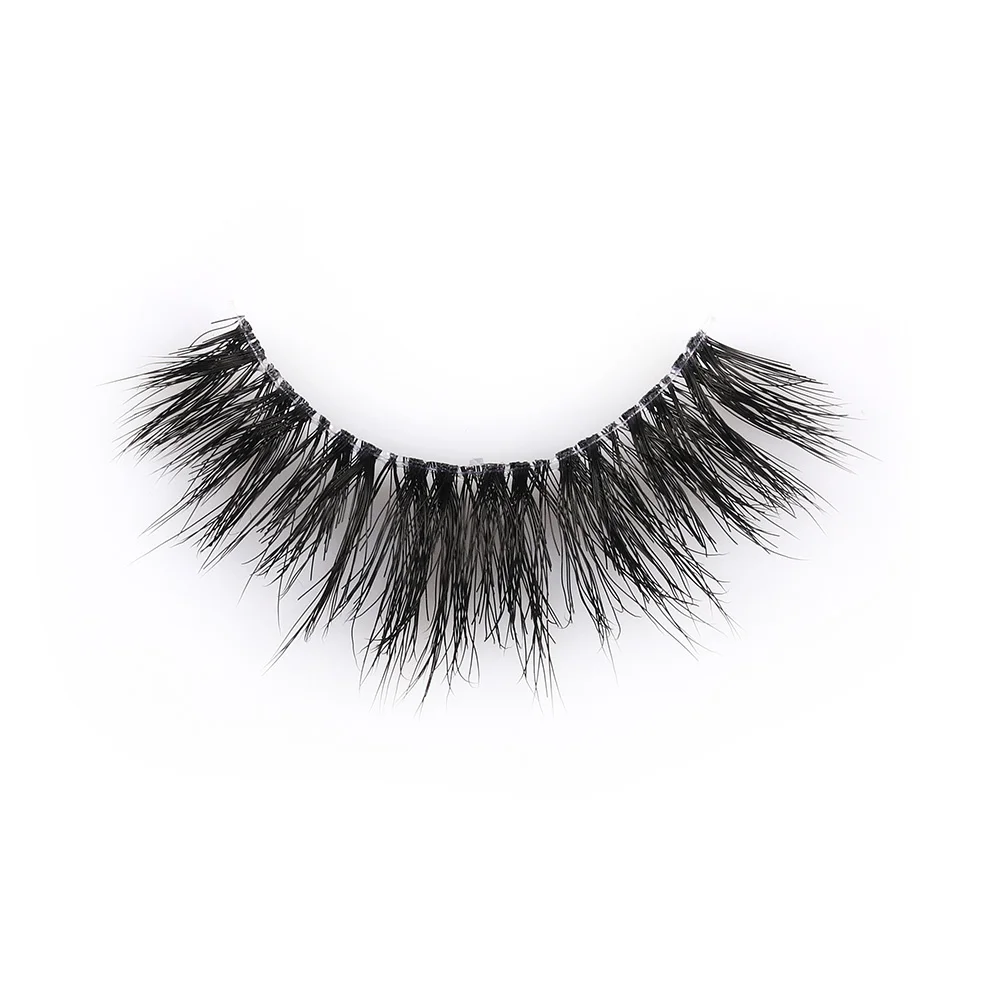 Private label eyelashes Korean Silk Full Strip false lashes wispy effect vegan lashes 3D effect wholesale eyelashes