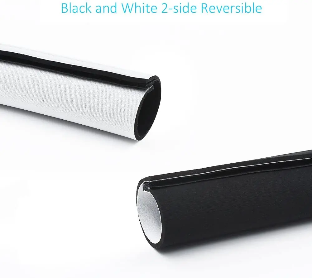 118-Inch Cable Management Sleeves with Cable Ties Neoprene Cable Organizer Cord Cover Wire Hider for TV Computer Office Theater