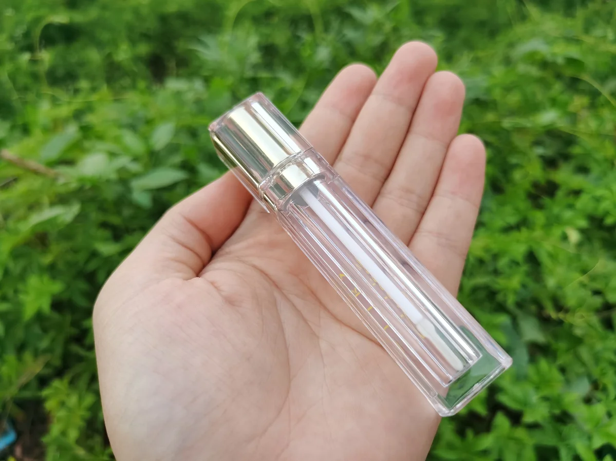 Private Label 8ml Clear Empty Gold Lip Gloss Tube