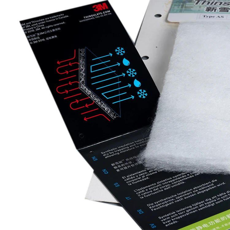Type AS Anti-static Clothing accessories thermal insulation material 3M Thinsulate Insulation