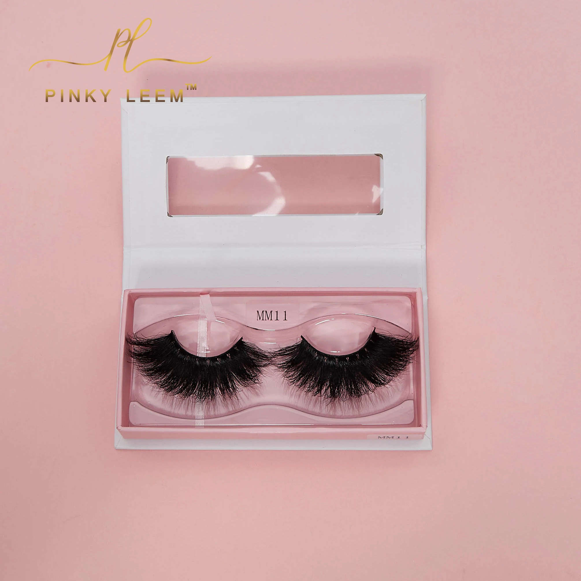 Pinky Lemm Custom Private Label Eye Lashes Mink Lash Cases 3d Mink Eyelashes  with Eyelash Boxes