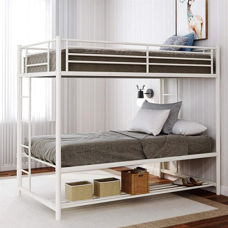 
cheap price white color full over full bunk bed 