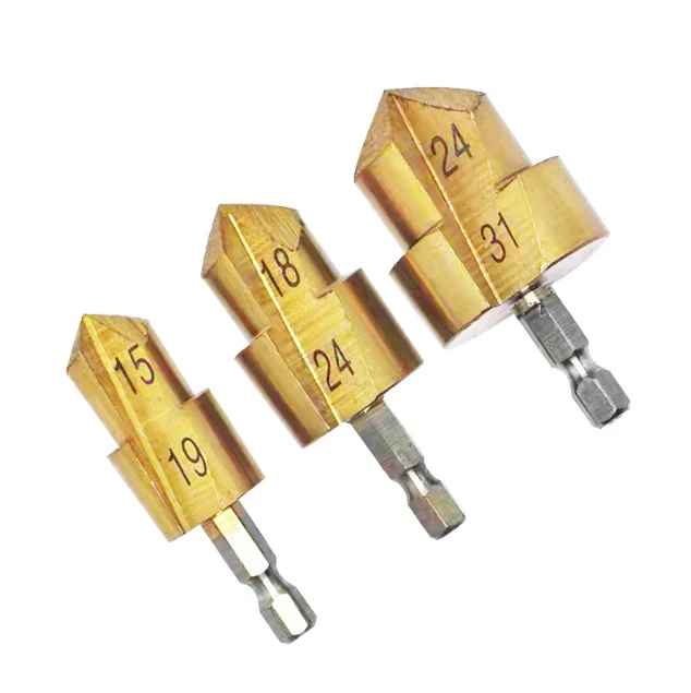PPR Twisted Drill Bit with Hexagonal Shank 20/25/32 Step Drill for Plumber & Plumbing Multi-Layer Boring & Reaming Drill