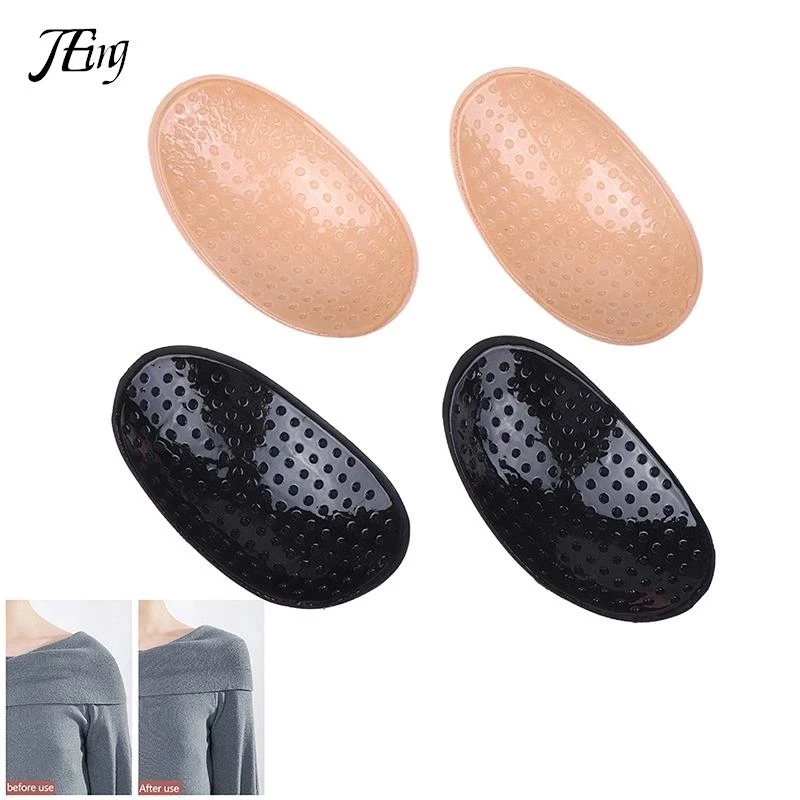 1 Pairs Shoulder Pads Silicone Shoulder Push-up Pads Adhesive Shoulder for Woman Man