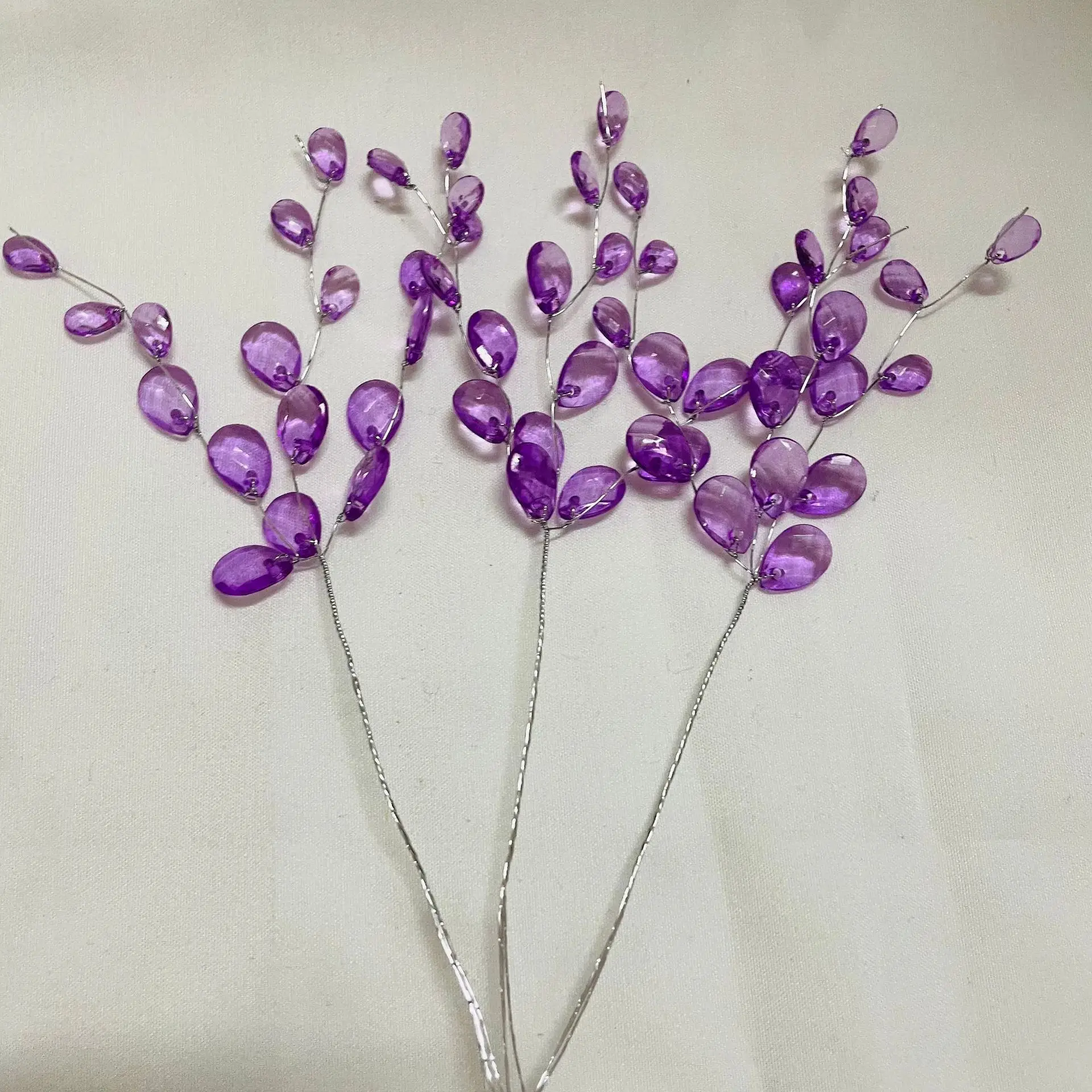 Artificial Bouquet DIY Crafts Acrylic Flower Bead Drops Branches Bead Sprays For Wedding Decoration