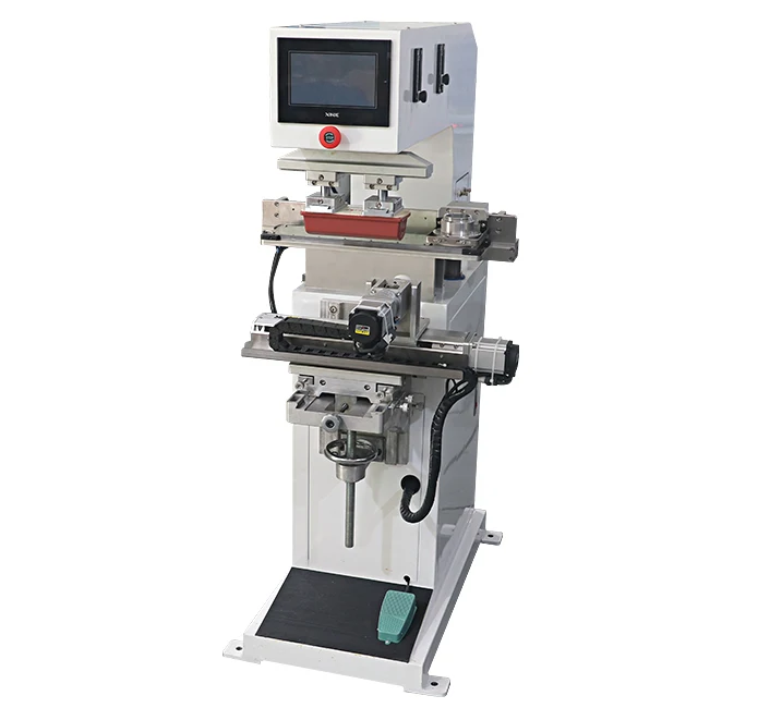 High-Accurate Automatic Servo Rotating Closed Cup Pad Printer New Used Condition Lids Scale Cups Objects Label Printing Gravure